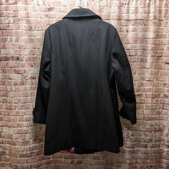 croft & barrow Black Double-Breasted Peacoat Size 2X NWT - Picture 8 of 13
